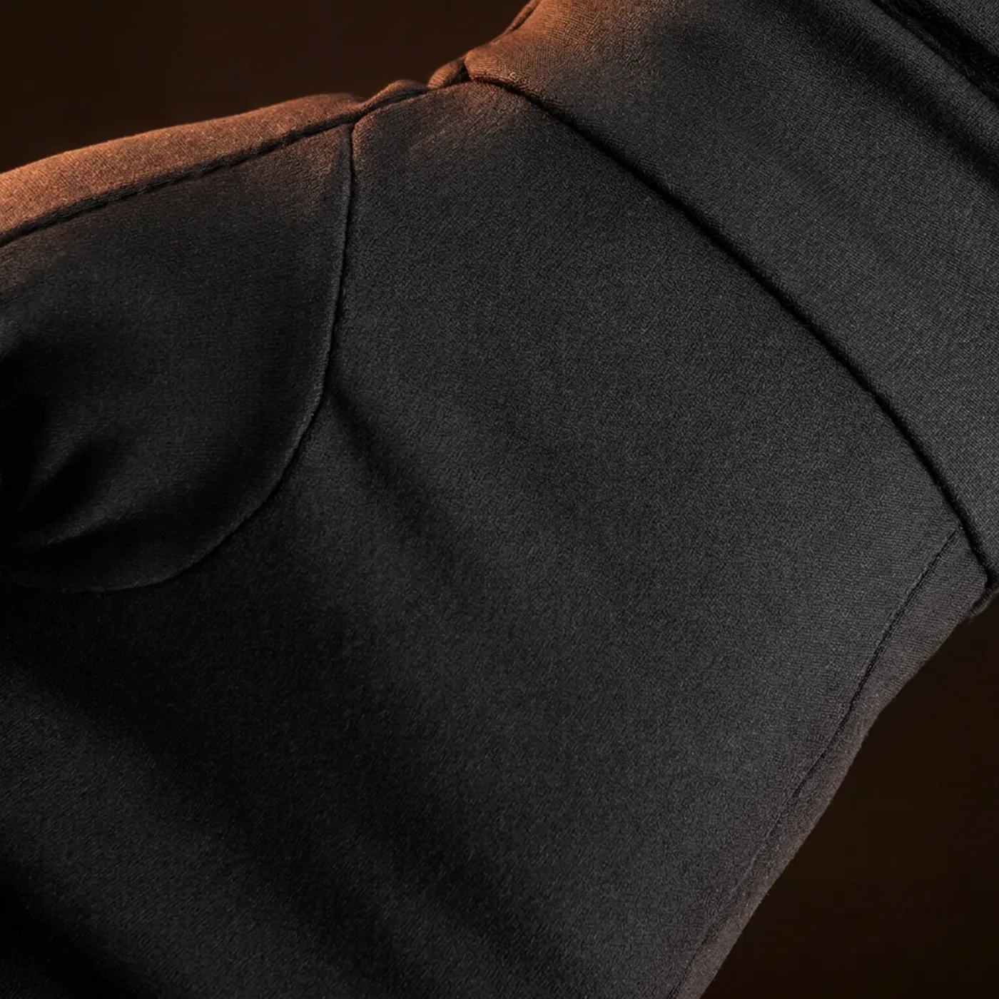 Close-up of the soft double-brushed knit fabric